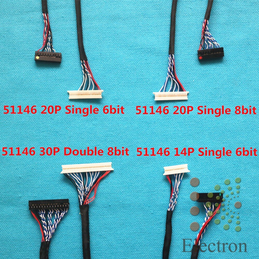 Gemeenschappelijke Gebruikt Universele Lvds-kabel voor Lcd-scherm Panel Controller Ondersteuning 14-26 inch Scherm 18 stks/set
