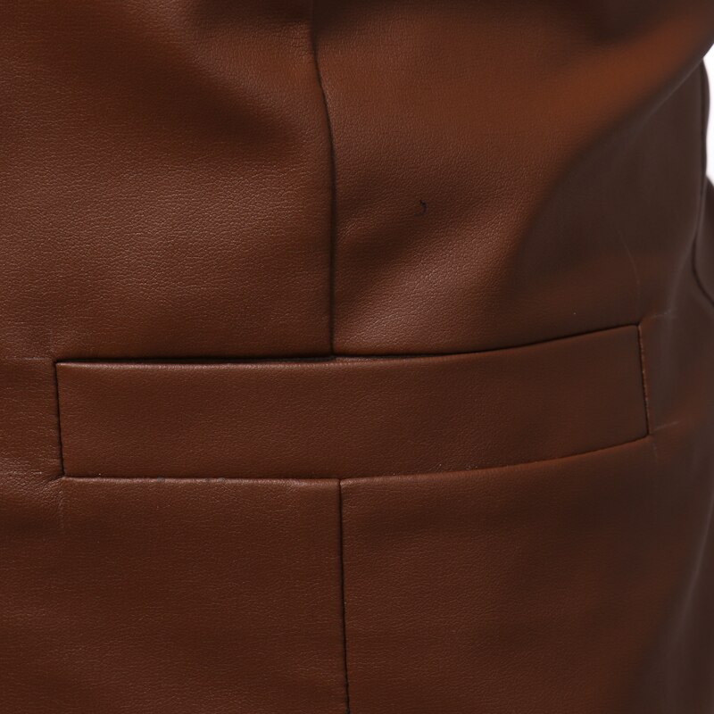 Pu nahka liivit miehille slim fit pu nahka miesten puku liivi miesten liivi gilet homme rento hihaton juhlallinen takki