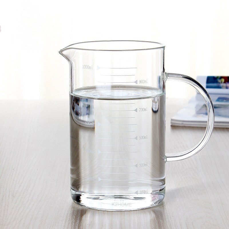 Hoch Borosilikat Lebensmittelqualität Glas Messbecher Topf Wasserkocher 350 ml, 500 ml, 1000 ml Für Möglichkeit