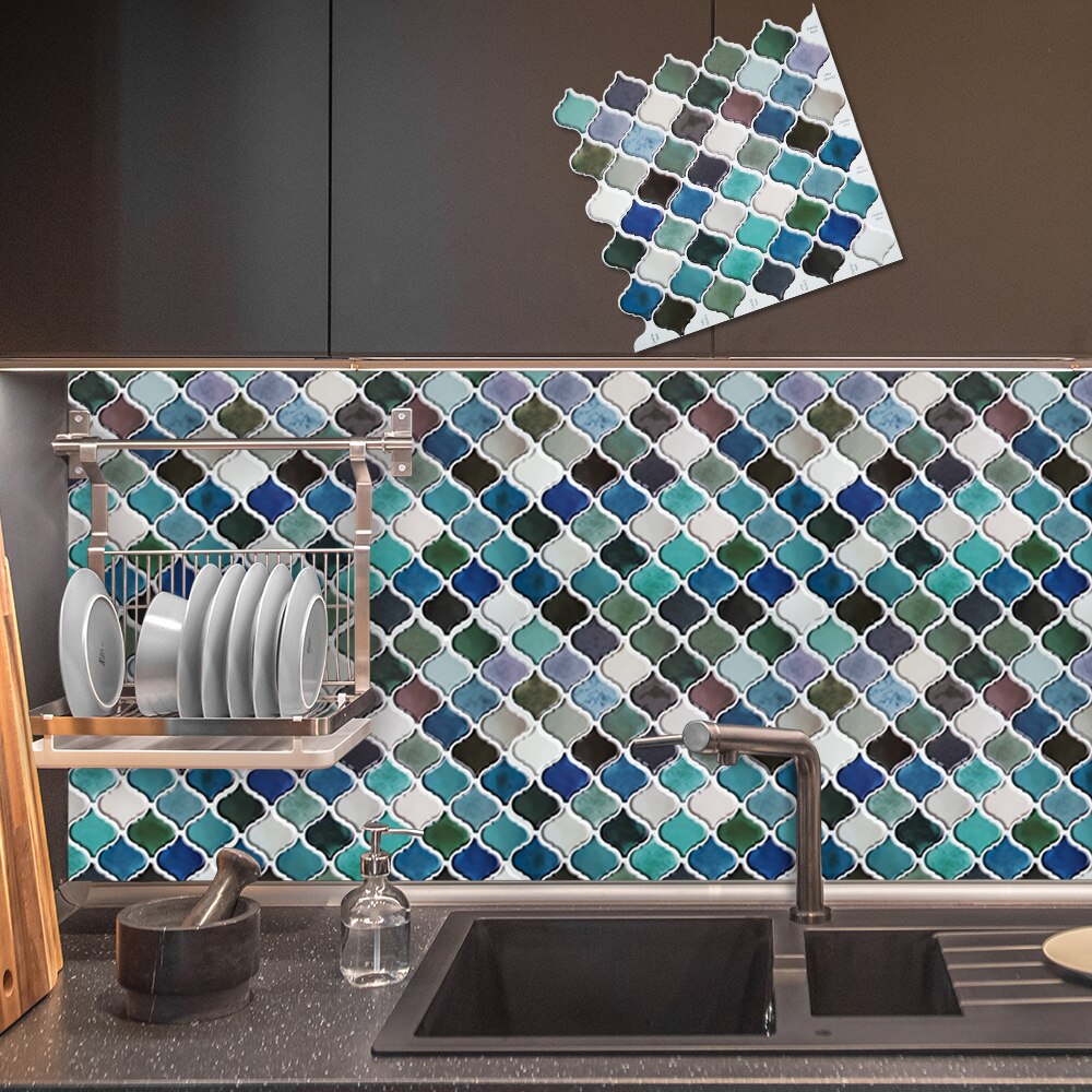 Selvklæbende mosaik backsplash gør-det-selv køkken badeværelse boligindretning vinyl peel and stick vægfliser