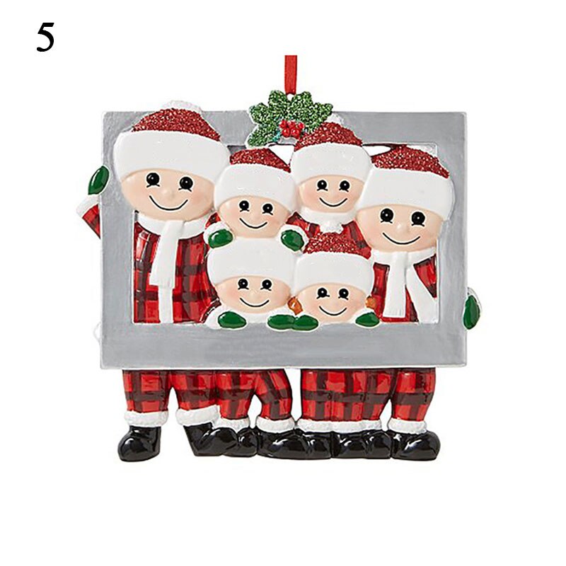 Mascarilla facial DIY de Navidad para Familia, decoración de árbol de Navidad con muñeco de nieve, adornos colgantes, decoración para el hogar,: 5