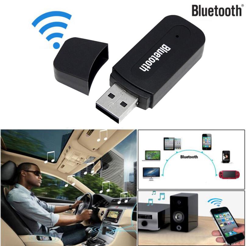 Auto-styling 3.5mm Auto Draadloze Bluetooth Aux Audio Stereo Music Receiver Adapter + Mic Voor PC 808