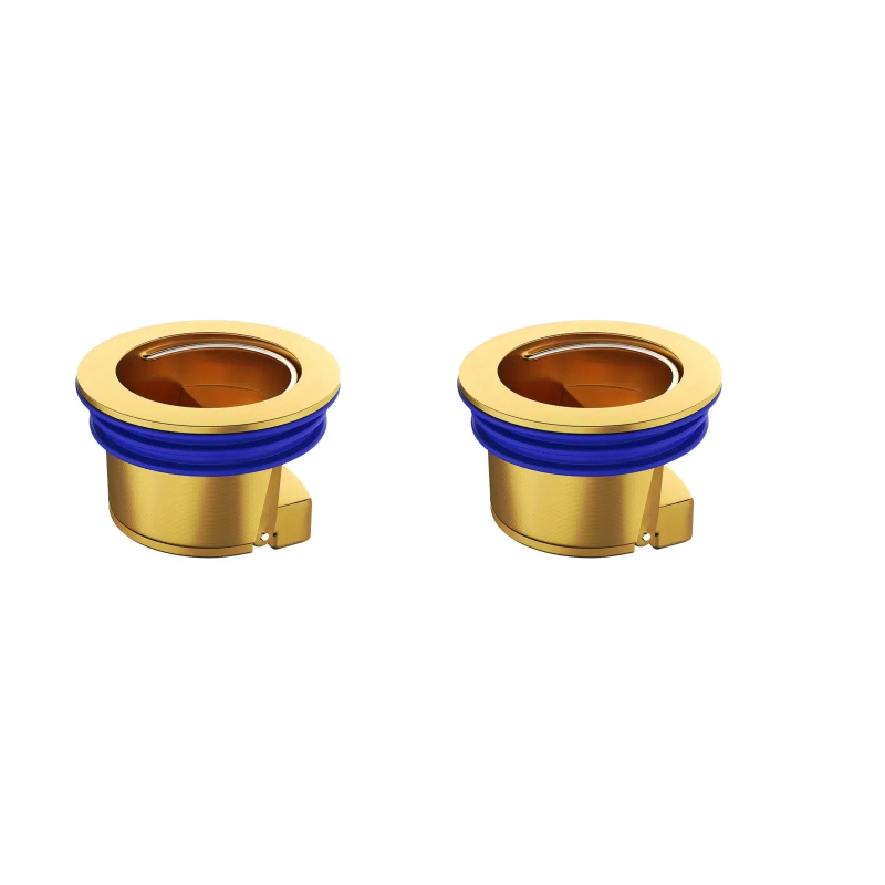 Brass floor drain core floor shower drain plug anti-insect and anti-odor kitchen bathroom toilet drain, drain backflow preventer: Yellow