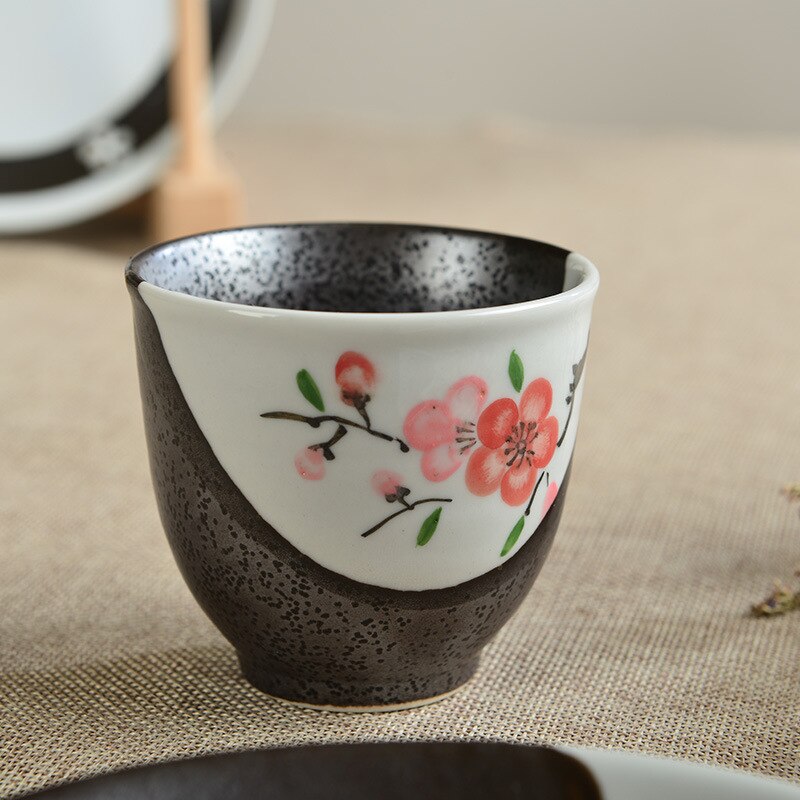 150ml japanska koppar tekopp vinglas stengods keramik restaurang vattenkopp med kopp kaffekopp