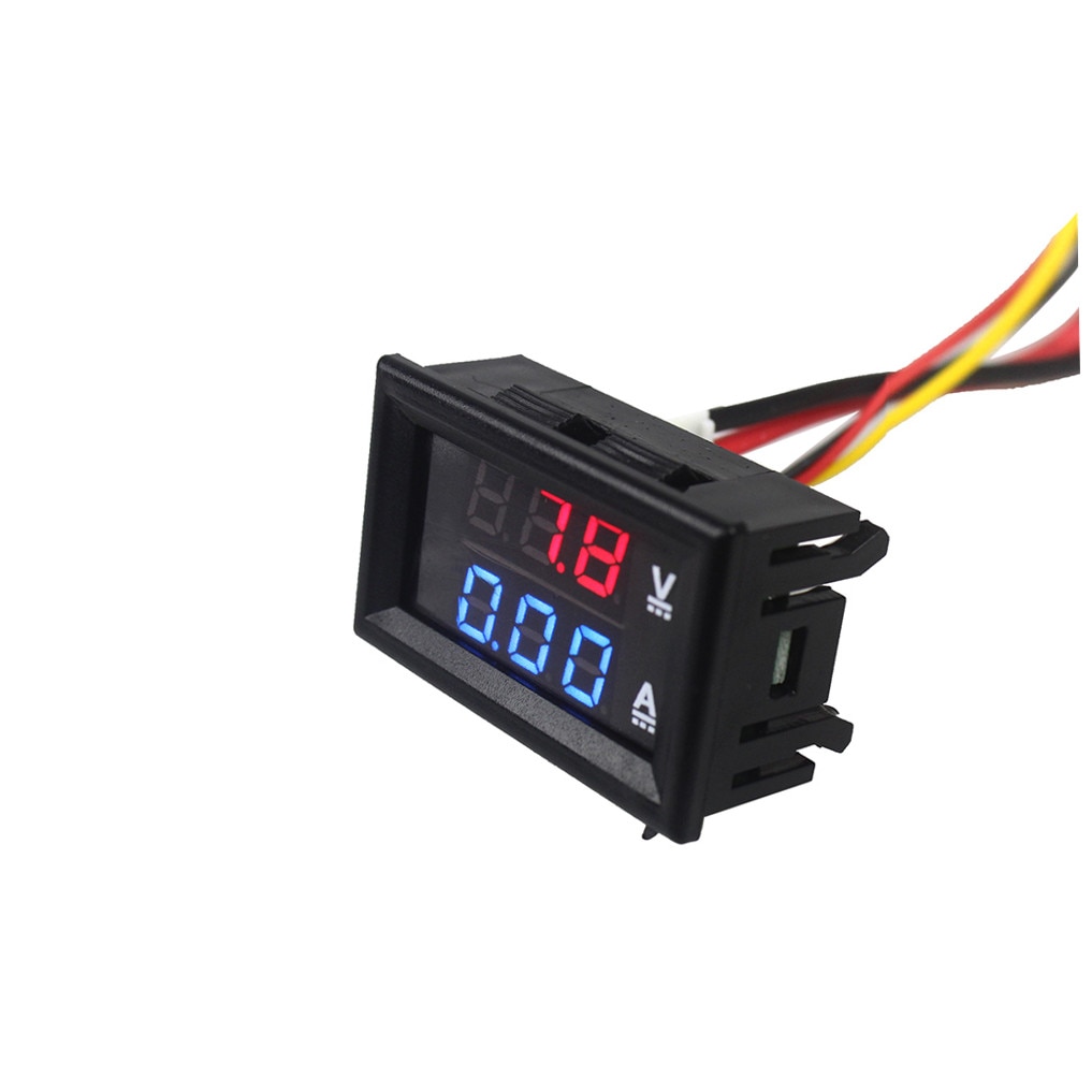 DC 100V 10A voltímetro amperímetro azul + rojo LED Amp doble digital medidor de voltímetro