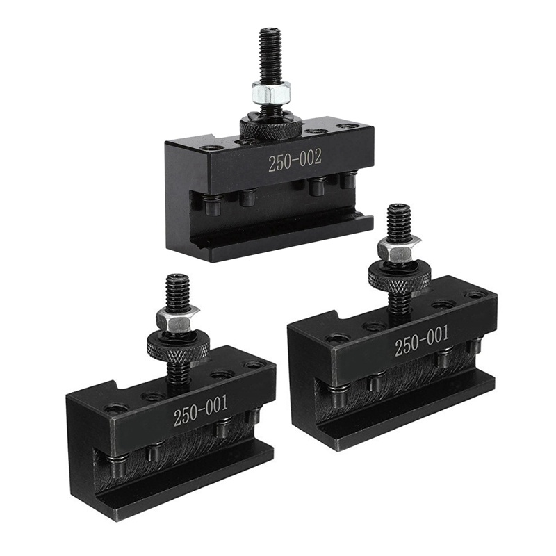 3 Pcs Quick Tool Change Holder Turning Facing Lathe Parting Blade, 2 Pcs 250-001 &amp; 1 Pcs 250-002: Default Title