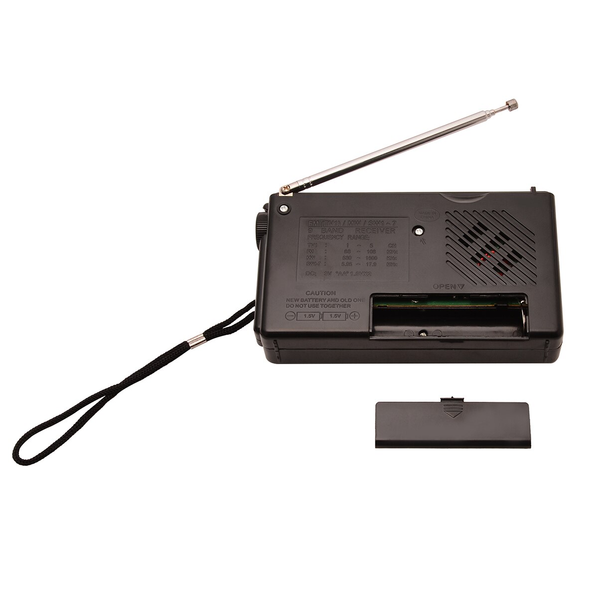 Draagbare Volledige Wereld Band FM Stereo/MW/SW Radio Ontvanger Wekker