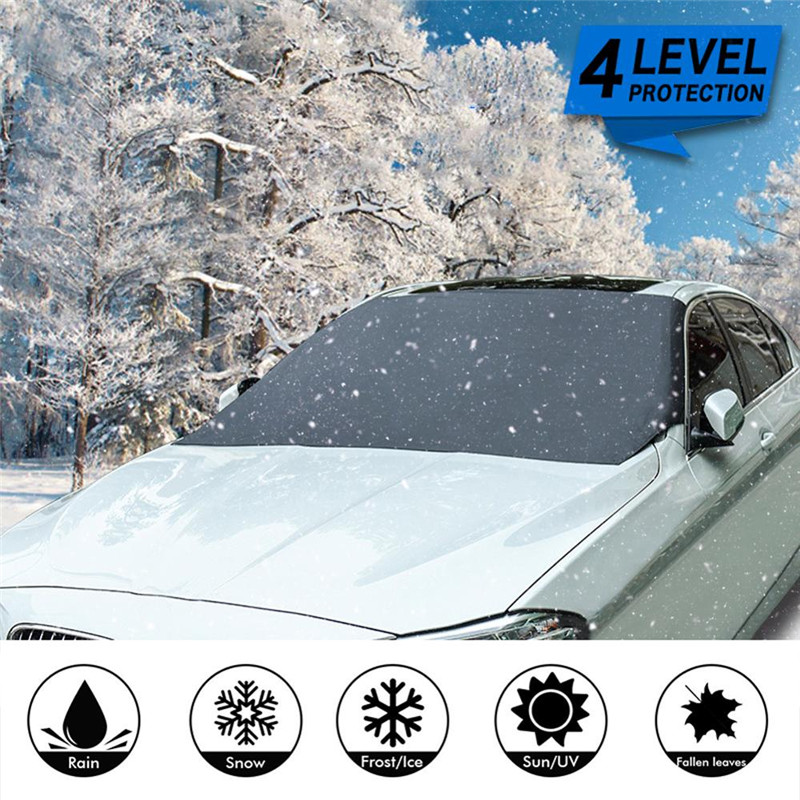 Universele Auto Voorruit Cover Auto Sneeuw Ijs Zonnescherm Shield Winter Voorruit Visor Cover Voorruit Cover 2.4*1.4m