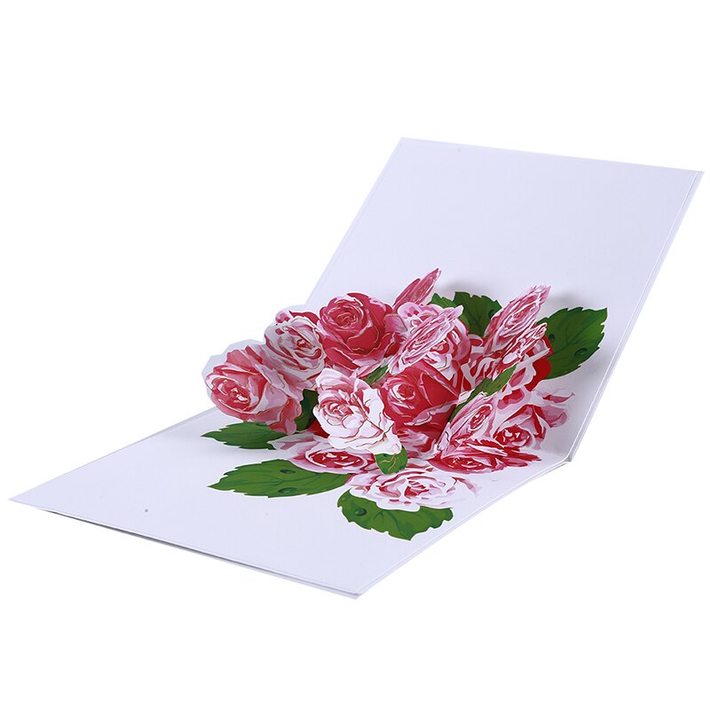 Tarjeta de felicitación plegable 3D para el día del profesor, pequeña flor de estilo fresco, bendición de cumpleaños, tarjeta postal creativa exquisita para el Día de San Valentín