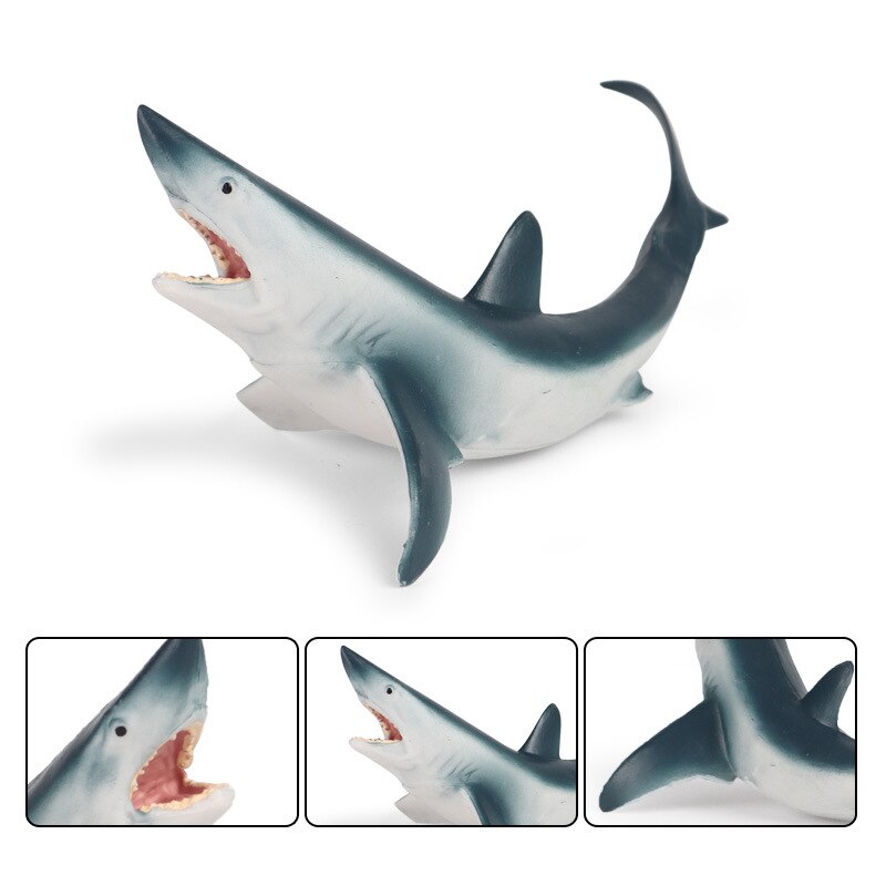 Isurus Oxyrinchus Figur Ozean Shortfin Mako Shark Tier Modell Sammler Decor Simulation Bildung Modell Tier Decor