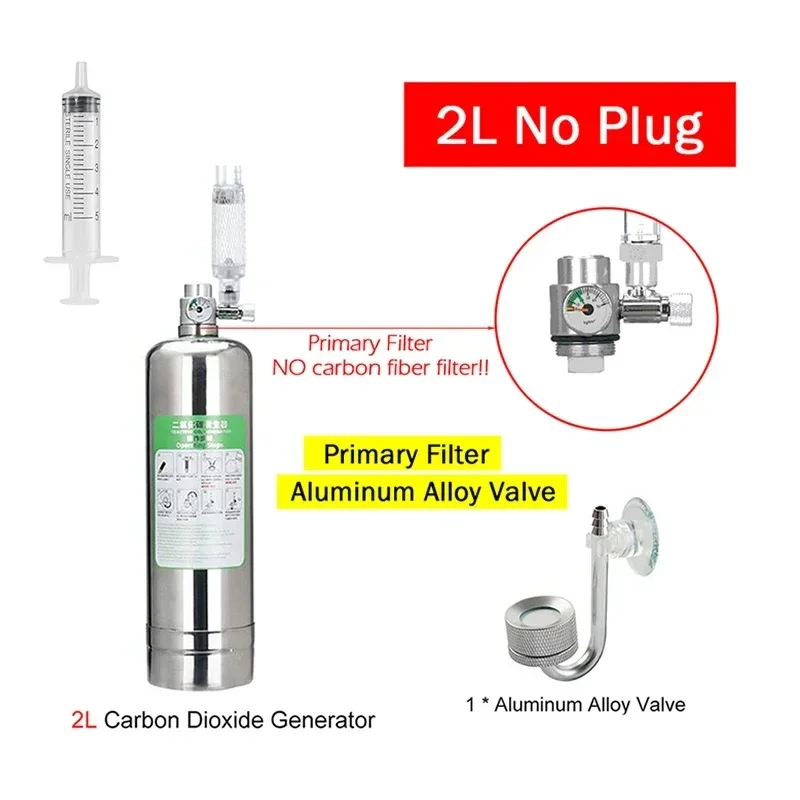 DIY Kooldioxide Reactor Kit Aquarium Fish Tank CO2 Generator RVS Cilinder Generator Systeem voor Aquatische Plant Vis: Marineblauw