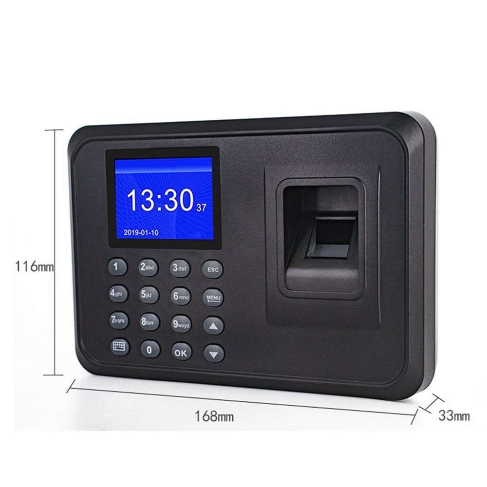 Multi-language Fingerprint Time Attendance System Clock Recorder Employee Recognition Recording Device Electronic Machine