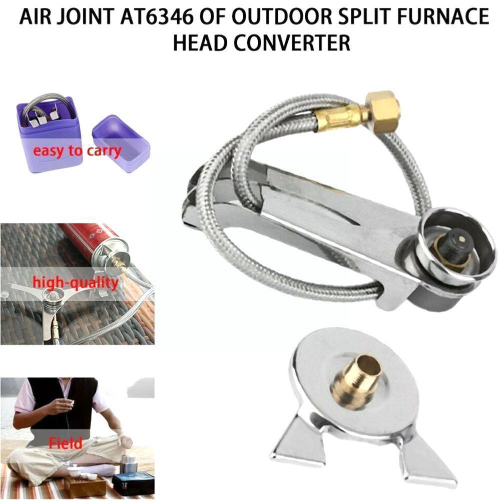 Outdoor Camping Stove Adapter Lengthened Link Cooking Transfer Connector Picnic Conversion Gas Converter Stov P6w2