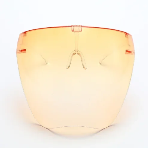 Lunettes de soleil intégrales masque femmes hommes lunettes de protection lunettes lunettes lentille sphérique couverte Anti-pulvérisation lunettes de soleil de cyclisme: Orange