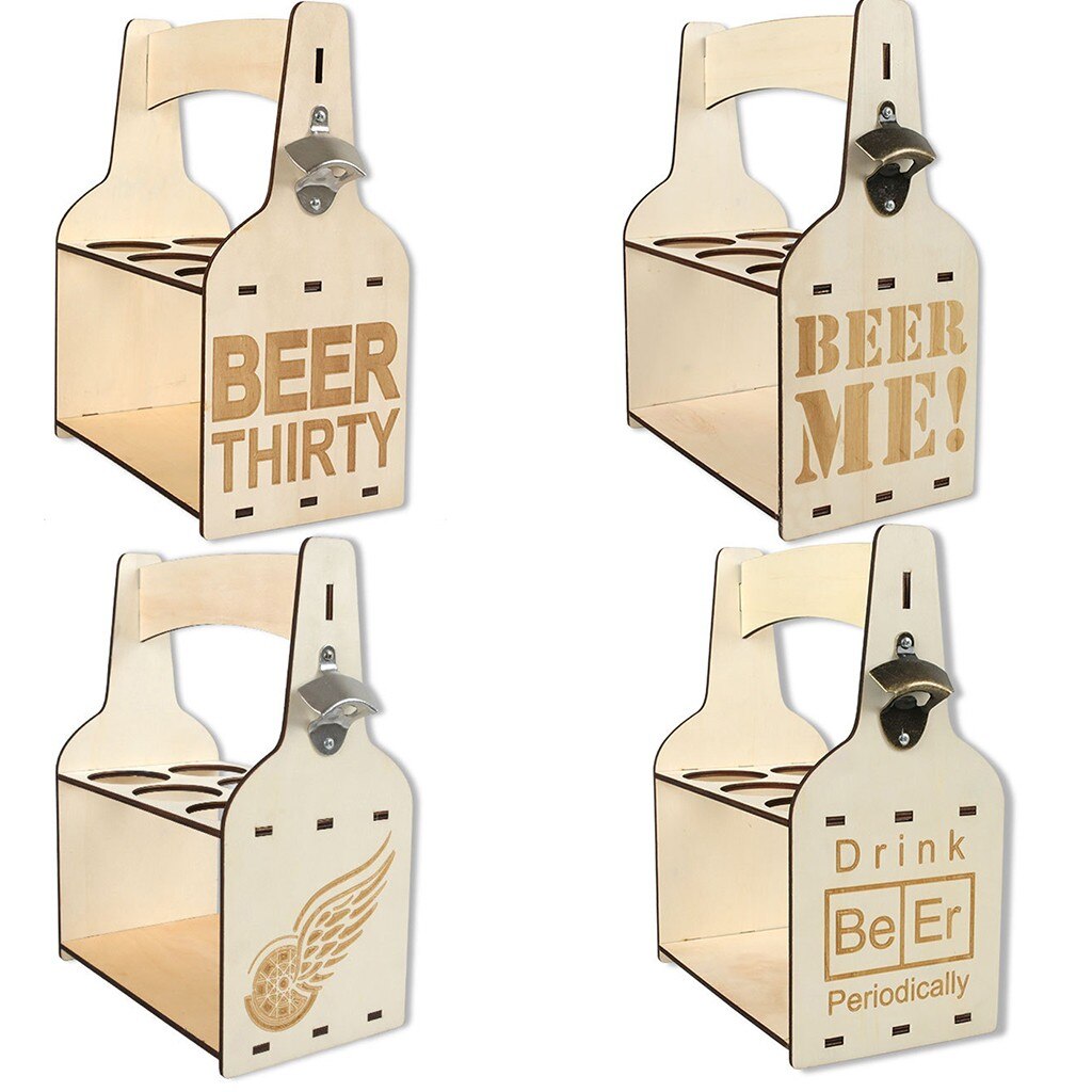 Beer Crate Bottle Carrier Cans Beer Wooden Storage Rack With Handle Bar Accessories Bottle Holder Display Shelf party supplies