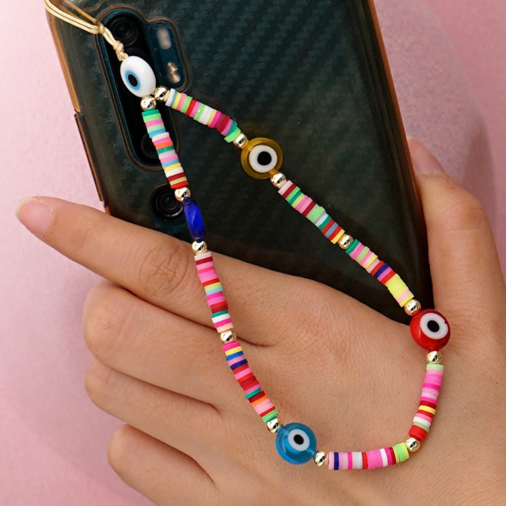 Trendy Kleurrijke Acryl Kralen Mobiele Telefoon Keten Voor Vrouwen Meisjes Gsm Riem Anti-Verloren Lanyard Opknoping Koord Sieraden: Overigen
