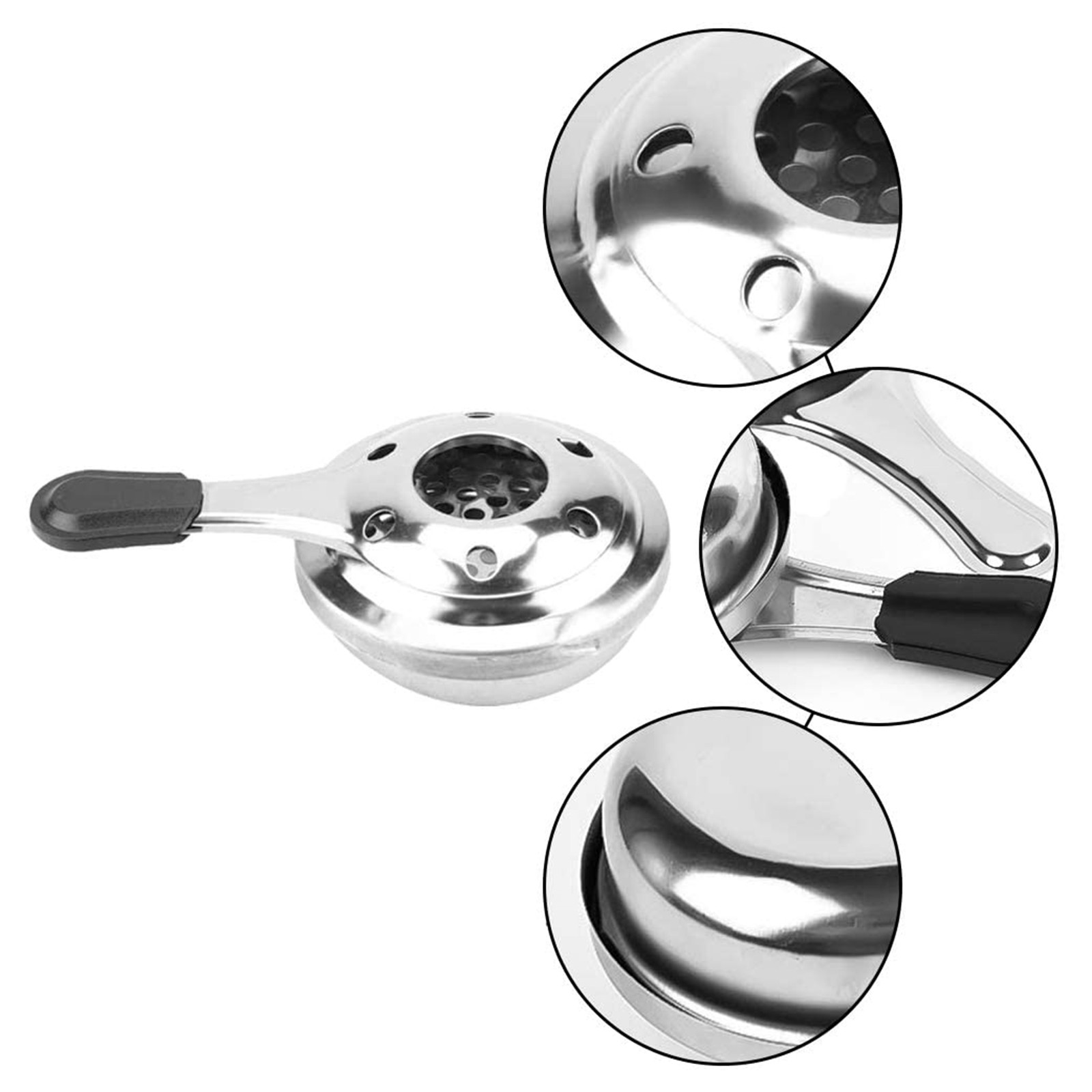 Stainless Steel Fondue Burner With Anti-scalding Handle Portable Mini Cheese Fondue Pot Alcohol Burner Kitchen Accessories
