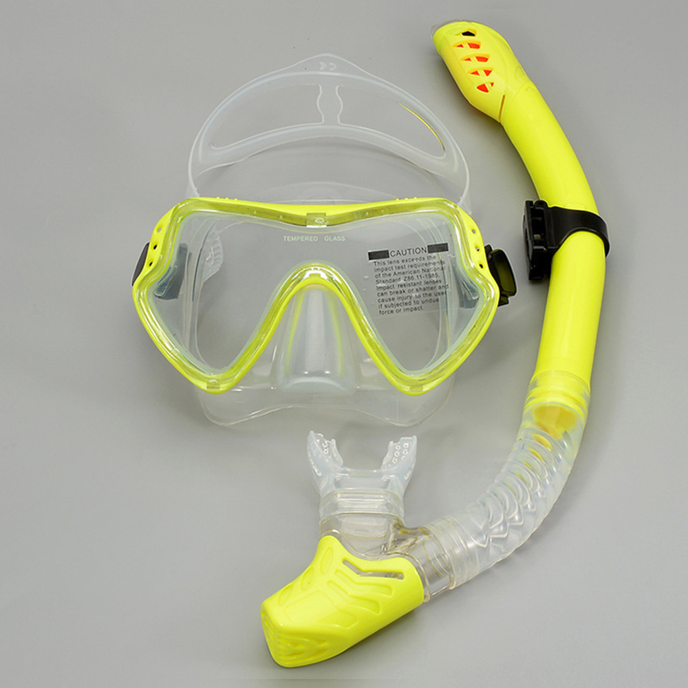 Snorkel Diving Mask Snorkels Glasses Diving Swimming Breath Easy Tube Set Snorkel Mask Goggles: A1 Yellow