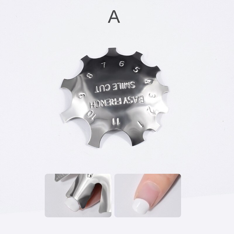 Navida solsikke stil fransk manicure model stålplade model krystal splint negle produktion rustfrit stål skabelon: -en