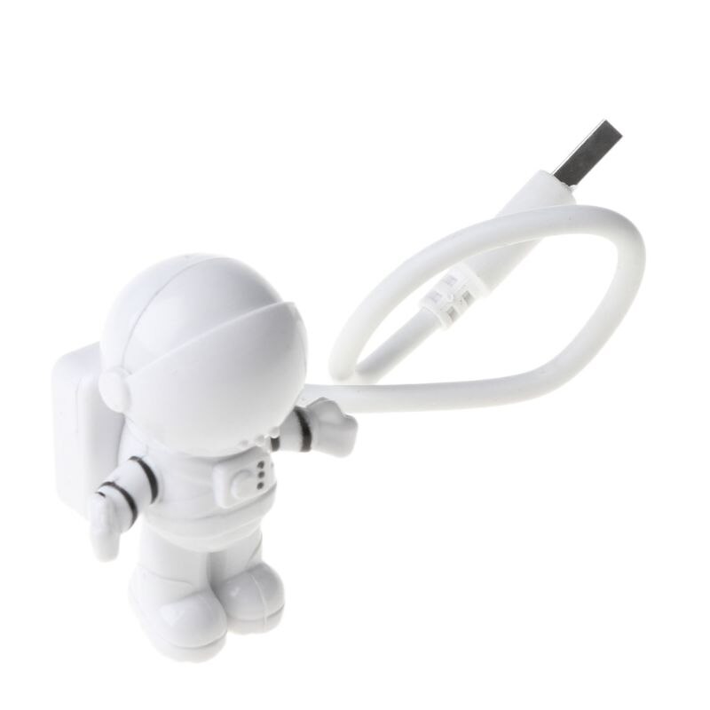 Creativo Spaceman Astronaut LED flessibile USB luce notturna per bambini giocattolo Laptop PC Notebook