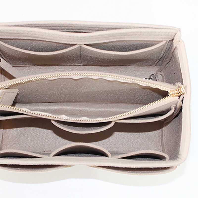 Sac de maquillage étuis à cosmétiques feutre sac organisateur insérer sacs à cosmétiques étui de maquillage voyage trousse de toilette sacs à main organisateur