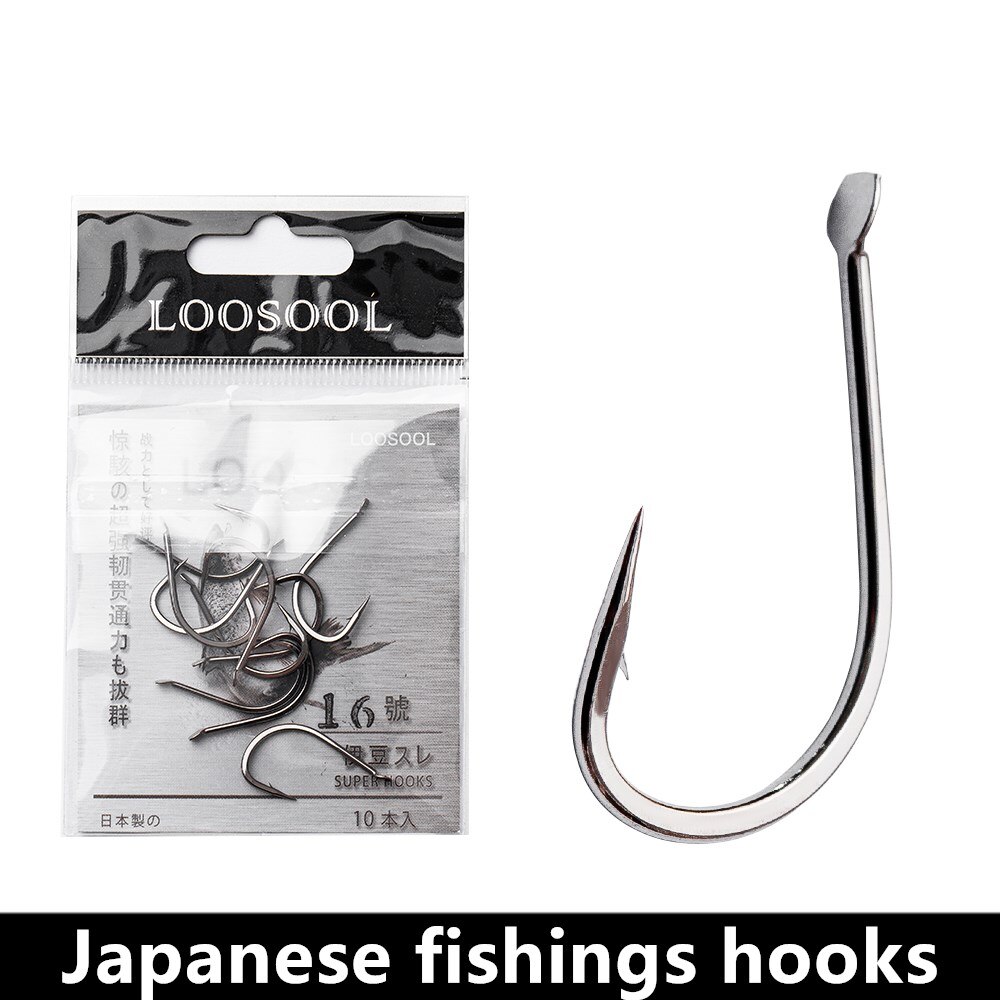 Looool – grands hameçons de pêche japonais en acier à haute teneur en carbone, hameçon de poisson, poisson-chat, carpe, dorade, eau douce, IZU MEJINA