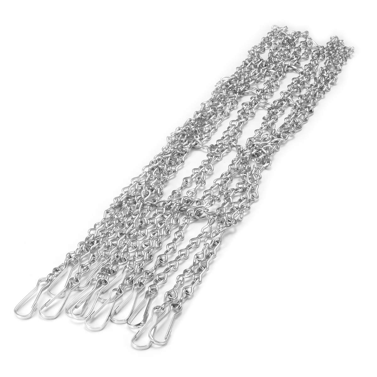 12 Loops Basketball Metal Chain Net Zinc Steel Silver Rust-Proof Standard Fit For Hoops Easy Attachment Heavy-