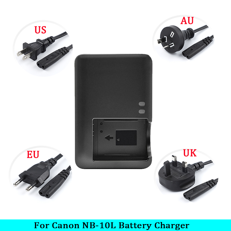 Chargeur CB-2LCC CB-2LCE pour batterie NB-10L IL PowerShot SX40 HS ; SX50 HS ; SX60 HS ; G1X ; G3X; G15; CB-2LC pour appareil photo G16