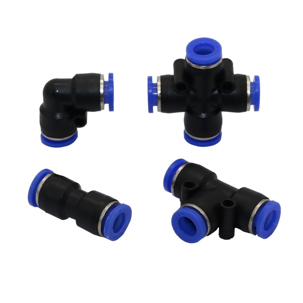 8 mm Locking connector Plastic Joint for Low Pressure Mist Cooling Nozzle Agriculture Garden hose quick connector 5 Pcs