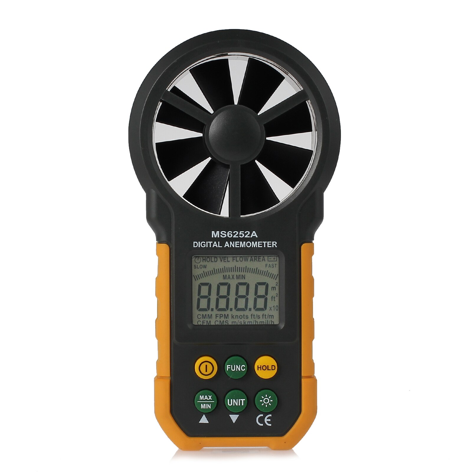Neoteck Anemometer Digital Wind Speed Meter Tester with LCD Backlight Display 6252A Multifunction Digital Anemometer Tester