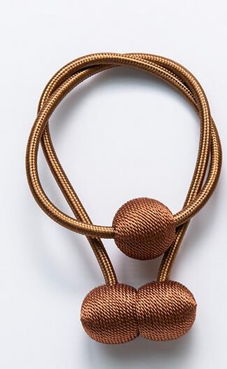 Magnetiska gardinbindningar klämmor legering stickmönster slipsspännen klämmor gardinbindningsring baksidor med kulmagnet: Lätt kaffe