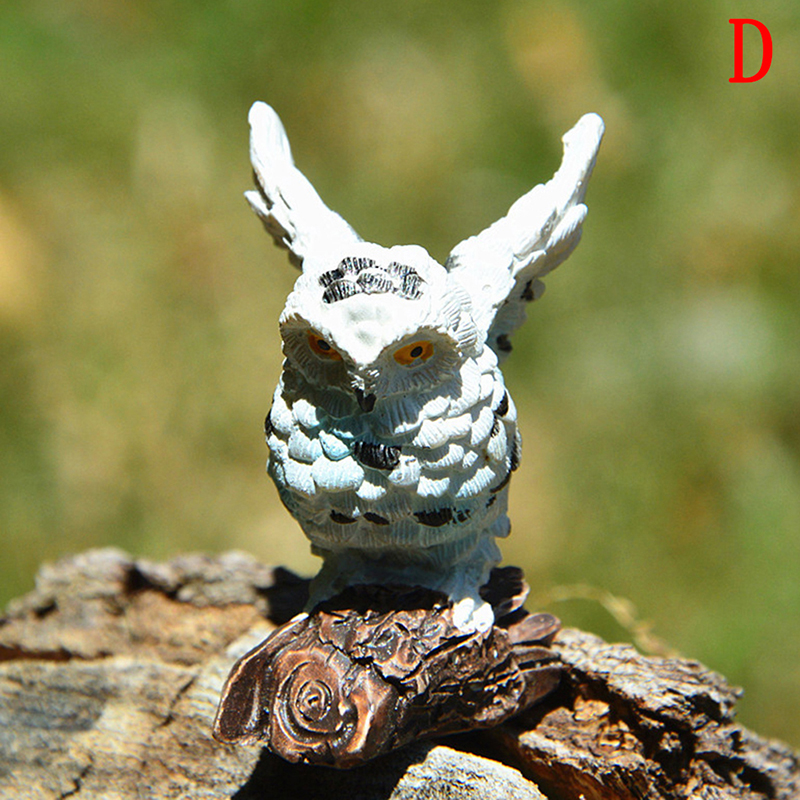 Boneco de paisagem, coruja, resina, jardim doméstico, decoração diy, micro ornamentos, decoração