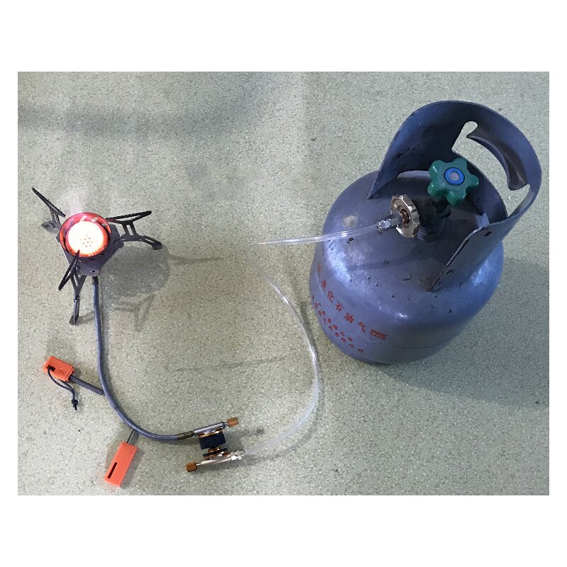 Outdoor burner charging valve adapter head liquefied gas tank small steel cylinder connecting pipe flat gas tank adapter