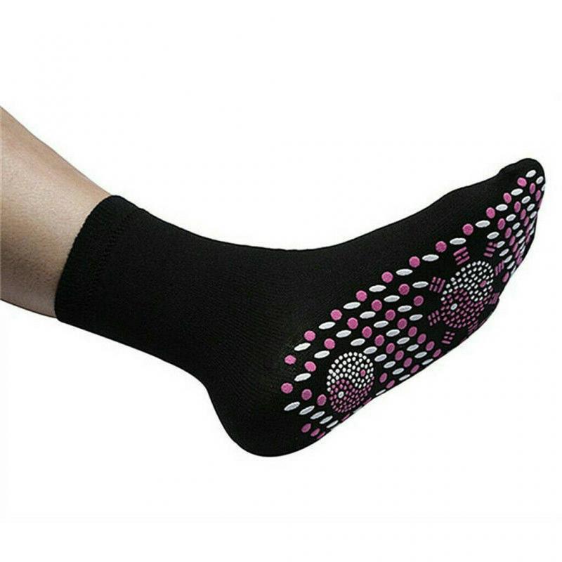 Calcetines magnéticos con autocalentamiento para hombre y mujer, medias cálidas de terapia magnética, cómodas y transpirables, para invierno: B