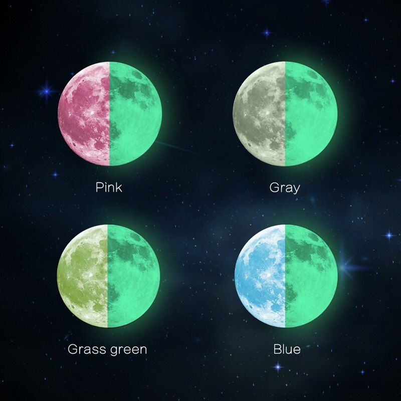 Funlife Planet Wall Stickers for Kids Rooms DIY 3D in The Dark Home