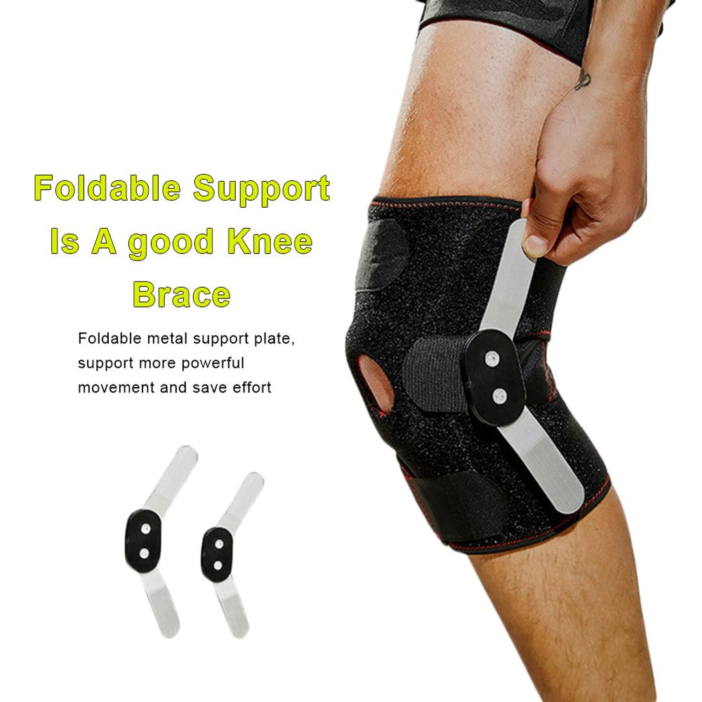 Hinged Knee Brace - Adjustable Open Patella Support for Swollen ACL Tendon Ligament and Meniscus Injuries-Athletic Compression