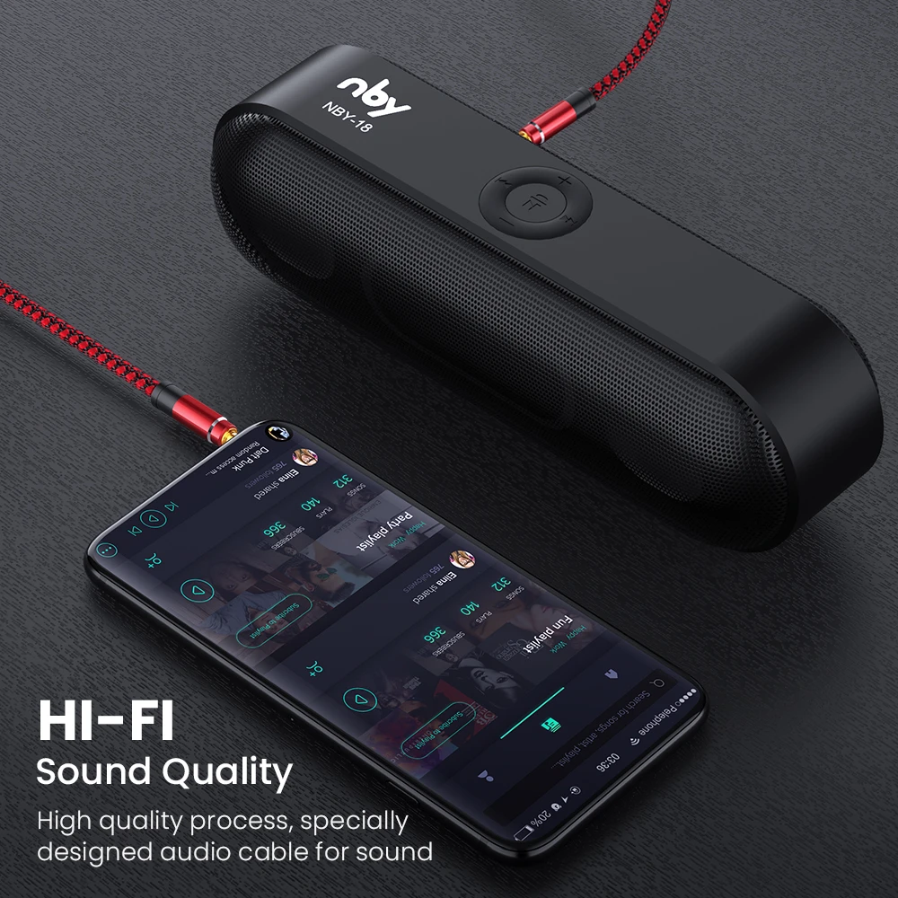 Kabel audio nnbili 1.5m jack 3.5mm z nylonowym oplotem, 3.5mm kablem samochodowym aux, kod przedłużający do słuchawek, do telefonu,  mp3 głośnika samochodowego