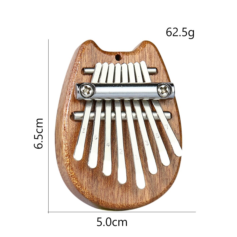 8 Key Mini Kalimba Exquisite Finger Thumb Piano Great Sound Marimba Finger Piano Keyboard Musical Instrument for Beginners: Wood fox