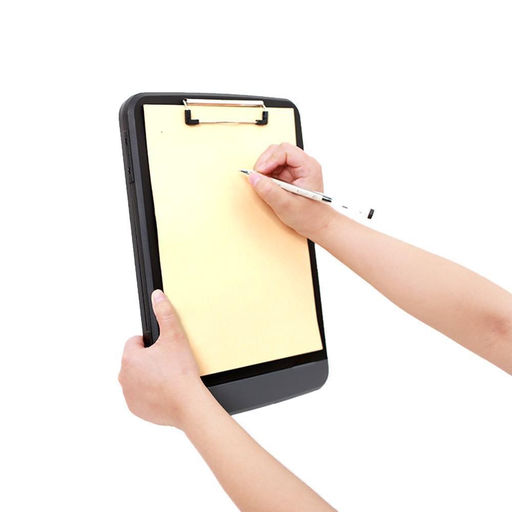 1pcs Board Folder File Box Outdoor Waterproof Paper Storage File Box A4 Multi-function Copy Board Clip File Box Plastic Desktop