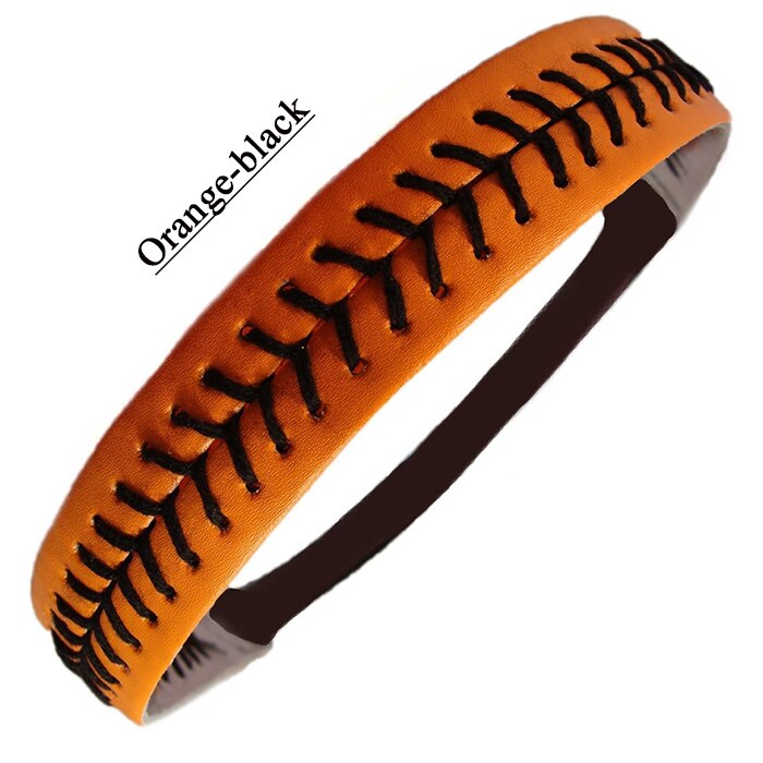 Diademas de softball-Costura de punto Fastpitch elástico deportivo y Diadema de de Judy: orange black