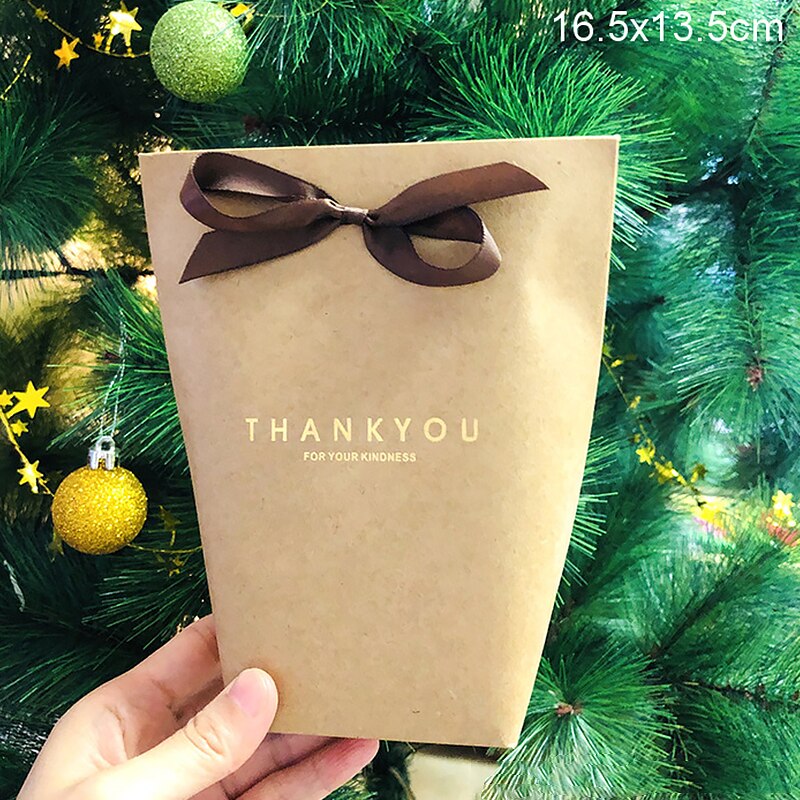 Black White Bronzing "Merci Candy Box Exquisite French Thank You Packaging Candy Kraft Paper Bag Wedding Dragee Box