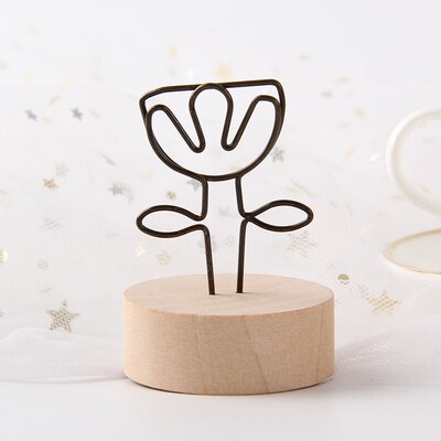 1 PCS Retro Wooden Message Holder Note Holder Iron Photo Holder Desktop Note Holder Simple And Fresh Ornaments Christmas: Blue