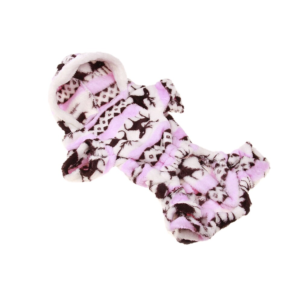 Weiche Warme Vlies Hund kleidung kostüm Yorkshire Chihuahua kleine Haustier hund Mantel: Rosa / XL