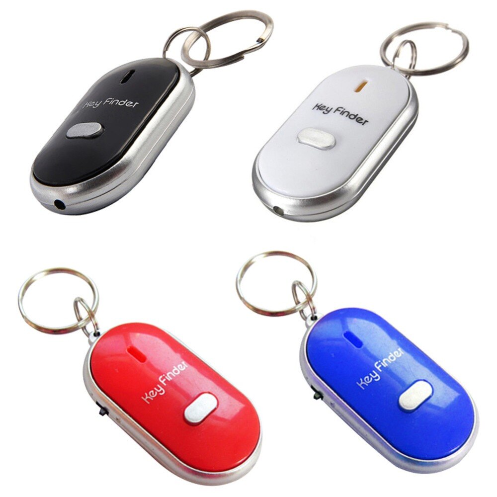 Buyincoins Colorful LED Key Finder Locator Find Lost Keys Flashing Alarming Whistle Beep Sound Control #244273