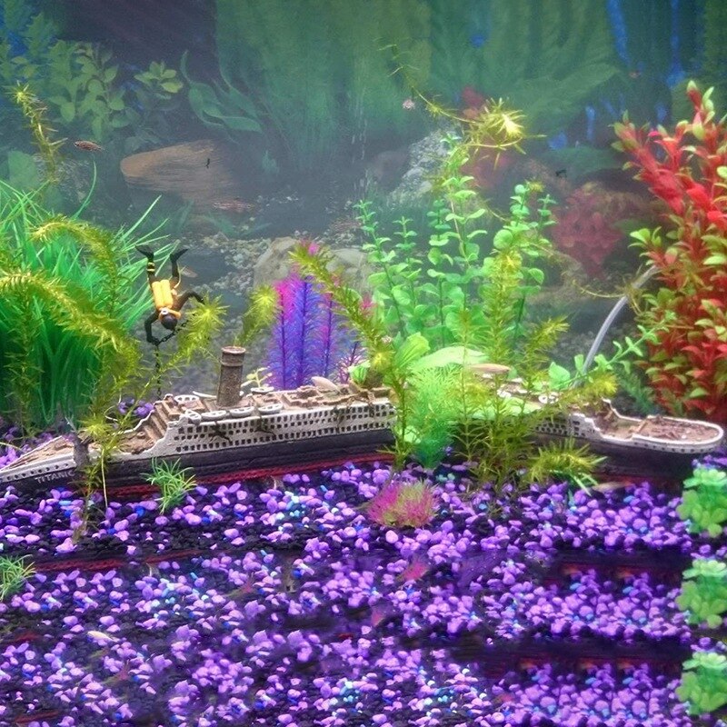 Aquarium Decorations-Resin Ship Decorations, Sunken Ship Decorations, Aquarium Environmental Protection Decorations