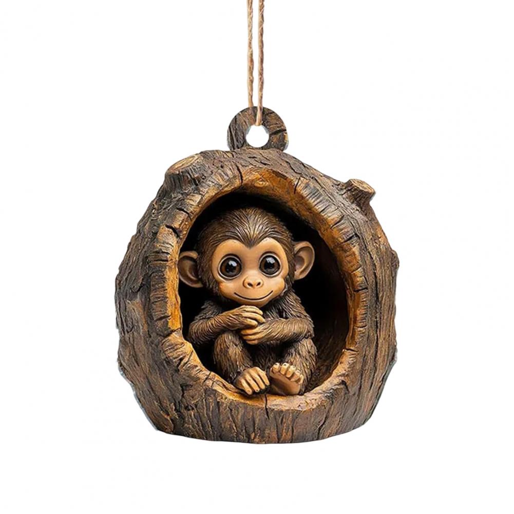2D Christmas Ornaments Acrylic Cartoon Forest Acrylic Christmas Ornaments Seasonal Decor For Tree Ceiling Cute Pattern Keepsake: Gold