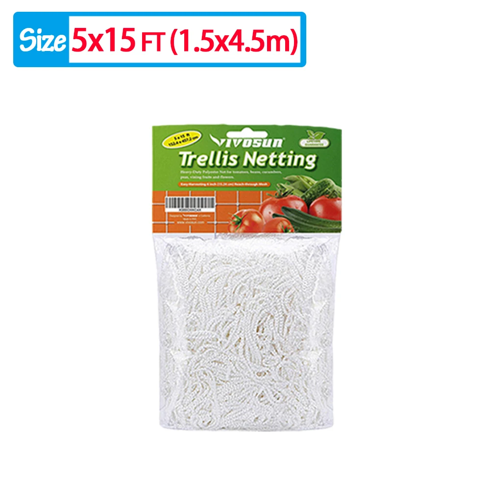 Garden Climbing Net Trellis Netting Heavy-Duty Plant Support Stand for Flowers Vegetable Vine Orchard Gardening Tools: Brown