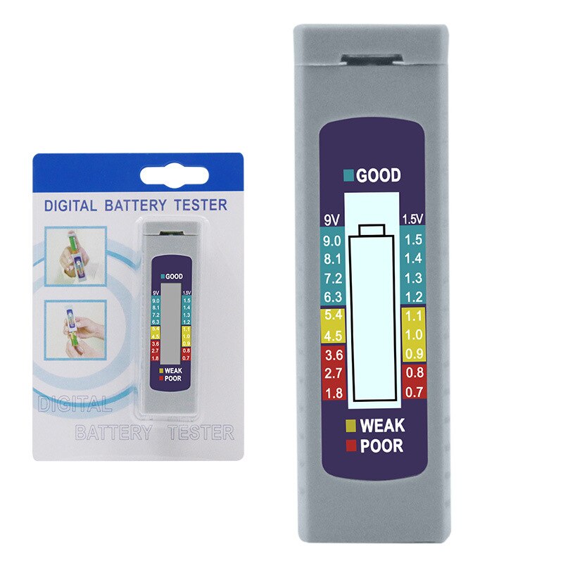Testeur De Batterie Numérique BT173 - Vérifie AAA, AA, C, D, 9V, 12V Et Plus - Simple, Rapide, Pas Besoin De Pile !