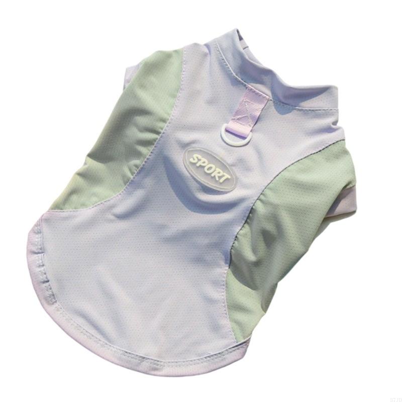 Dog Cooling Vest For Summer Cooling Comfortable Pet Clothing For Outdoor Walking Machine Washable Breathable Polyester 37JD: XXXL / green