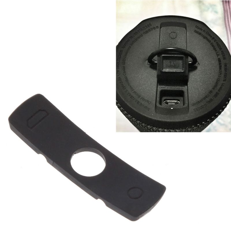 Replace Rubber Plug Cover for Logitech UE Boom 2 Speaker Charge Port Waterproof Black Rubber Plug Cover QX2B